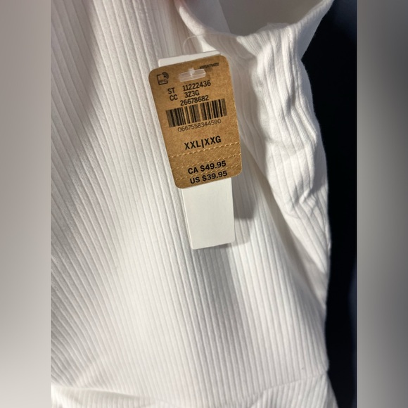 PINK VICTORIA'S SECRET RIB SQUARE NECK ACTIVE DRESS W POCKETS WHITE SIZE XXL - Picture 4 of 7